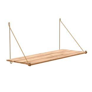 Loop Shelf Brass|Natural bamboo 