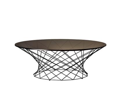 Oota H 35 x ø 101 cm|Brown glass|Matt black powder-coated