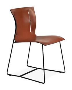 Cuoio Chair Leather Saddle sherry|Without armrests