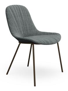 Sheru Chair Fabric Gaia silver|Vintage leather black|Matt bronze powder-coated