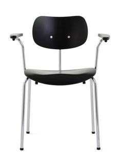 SE 68 Stackable|Without upholstery|Chrome-plated|With armrests|Black stained